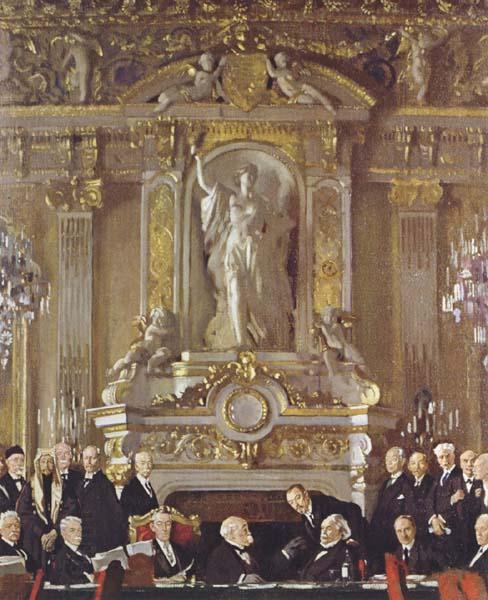 Sir William Orpen A Peace Conference at the Zuai d Orsay oil painting picture